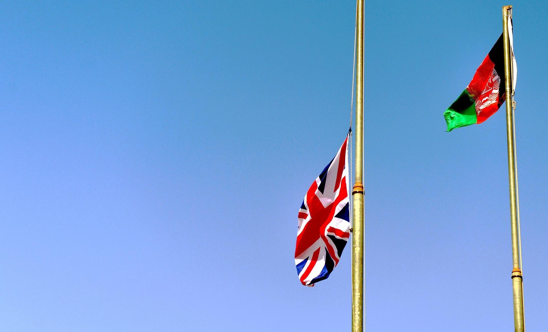 Union Flag Lowering Ceremony at Camp Bastion