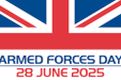 Armed Forces Day flag at top right