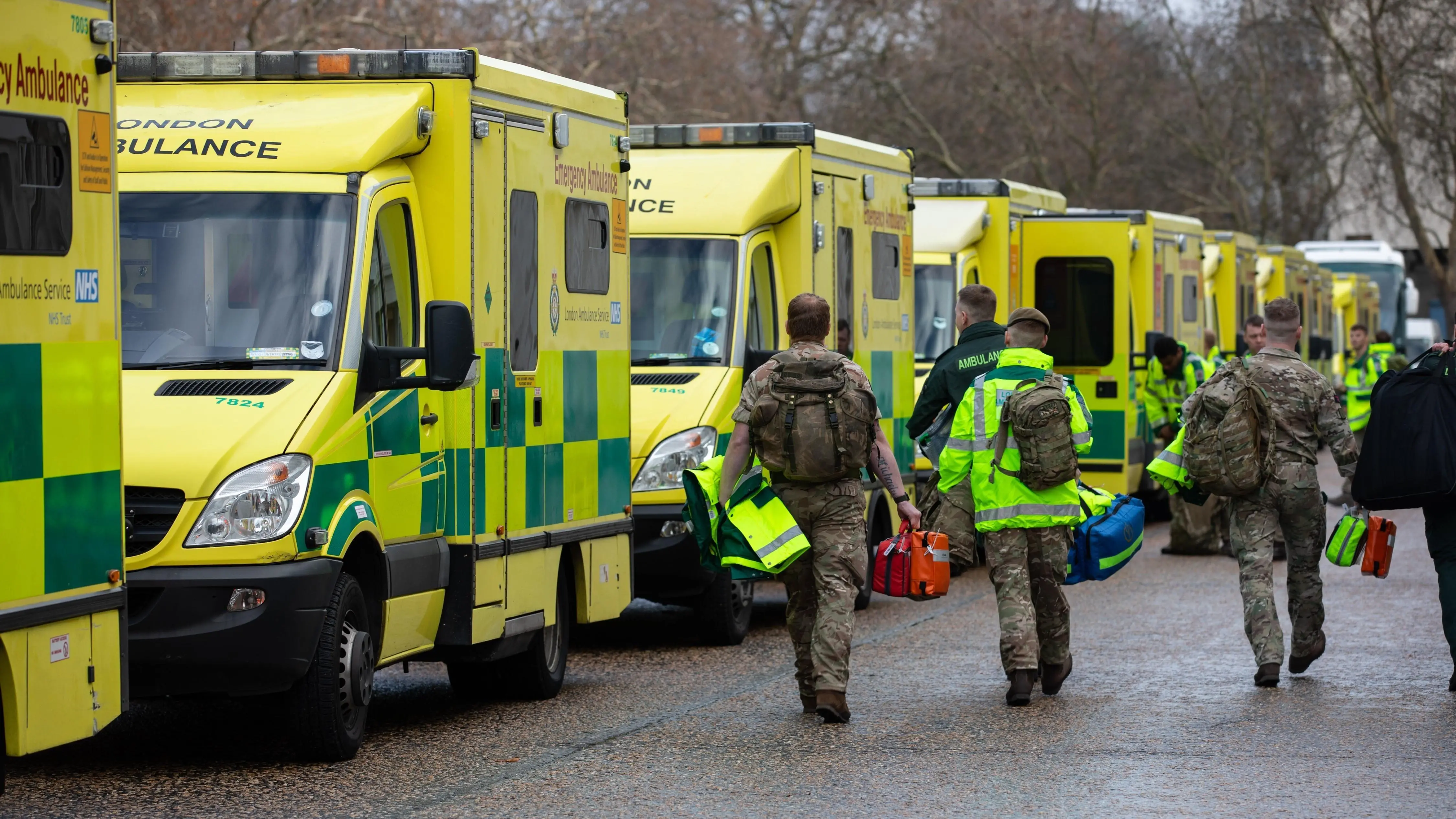 Military personnel at Wellington Barracks to cover ambulance driving duties 21.12.2022 CREDIT MOD Crown Copyright