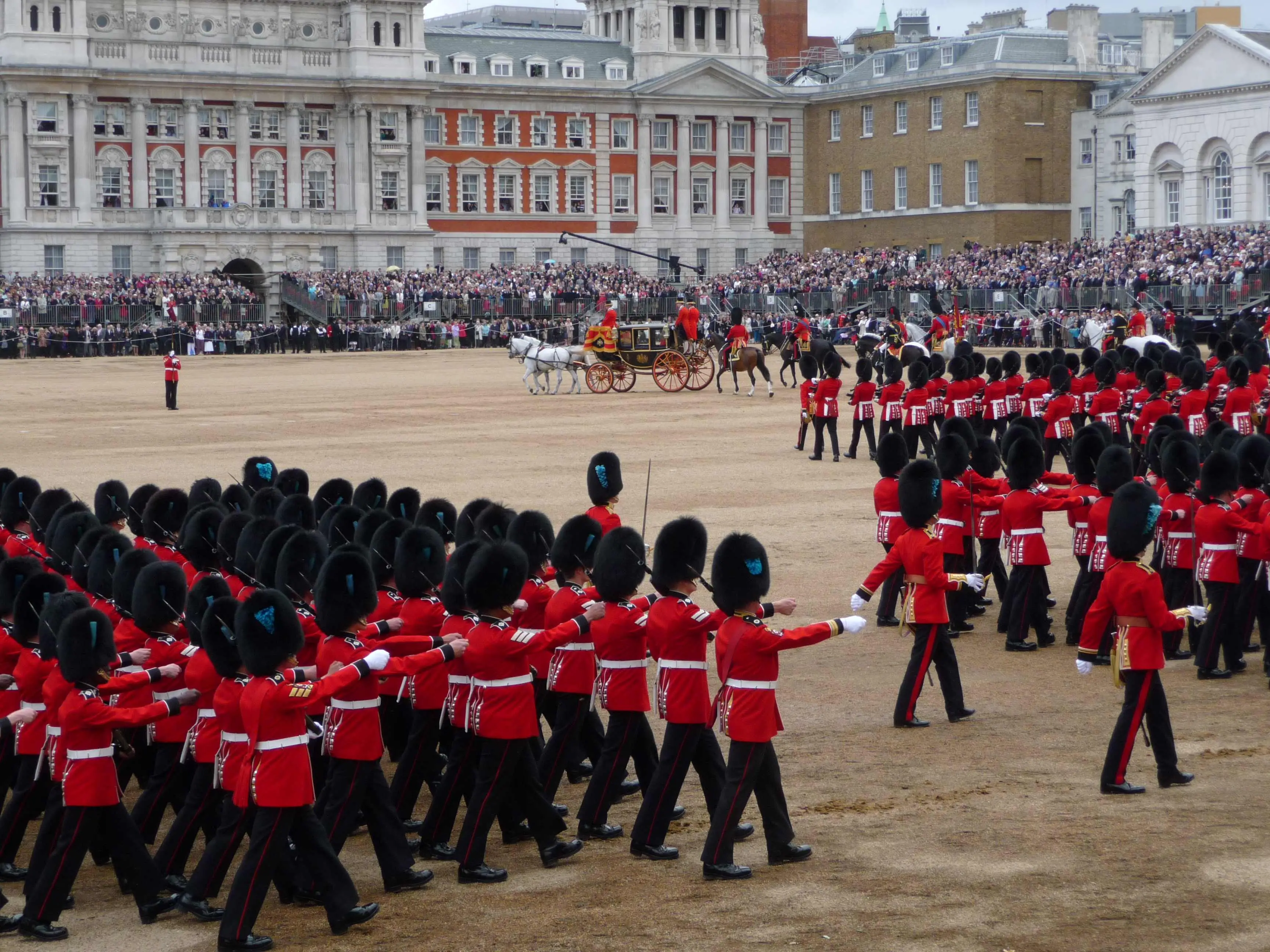 Soldiers on parade for Her Majesty The Queen